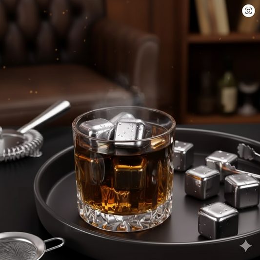 The Dilution Defiers Heavy Stainless Steel Ice Cubes
